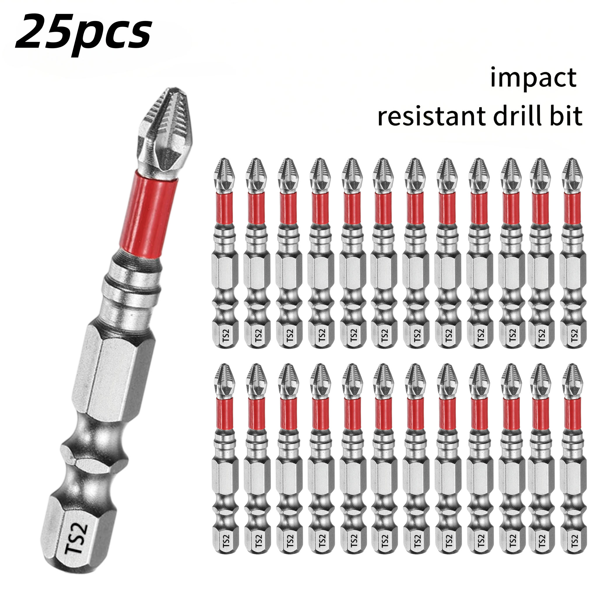 Drill Bits - 25-teiliges Set mit 50-mm-Schraubendreherbits mit langem