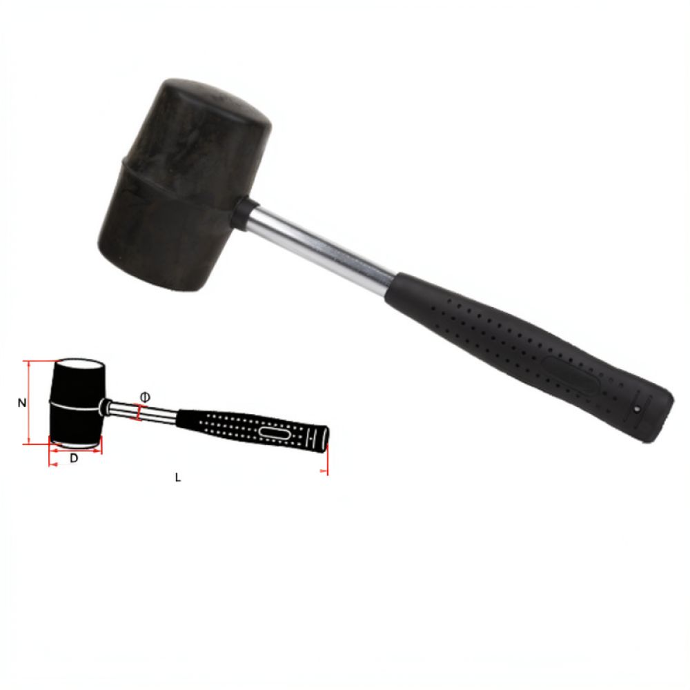 Home Improvement Mark - Hochwertiger Gummihammer für die Verlegung von