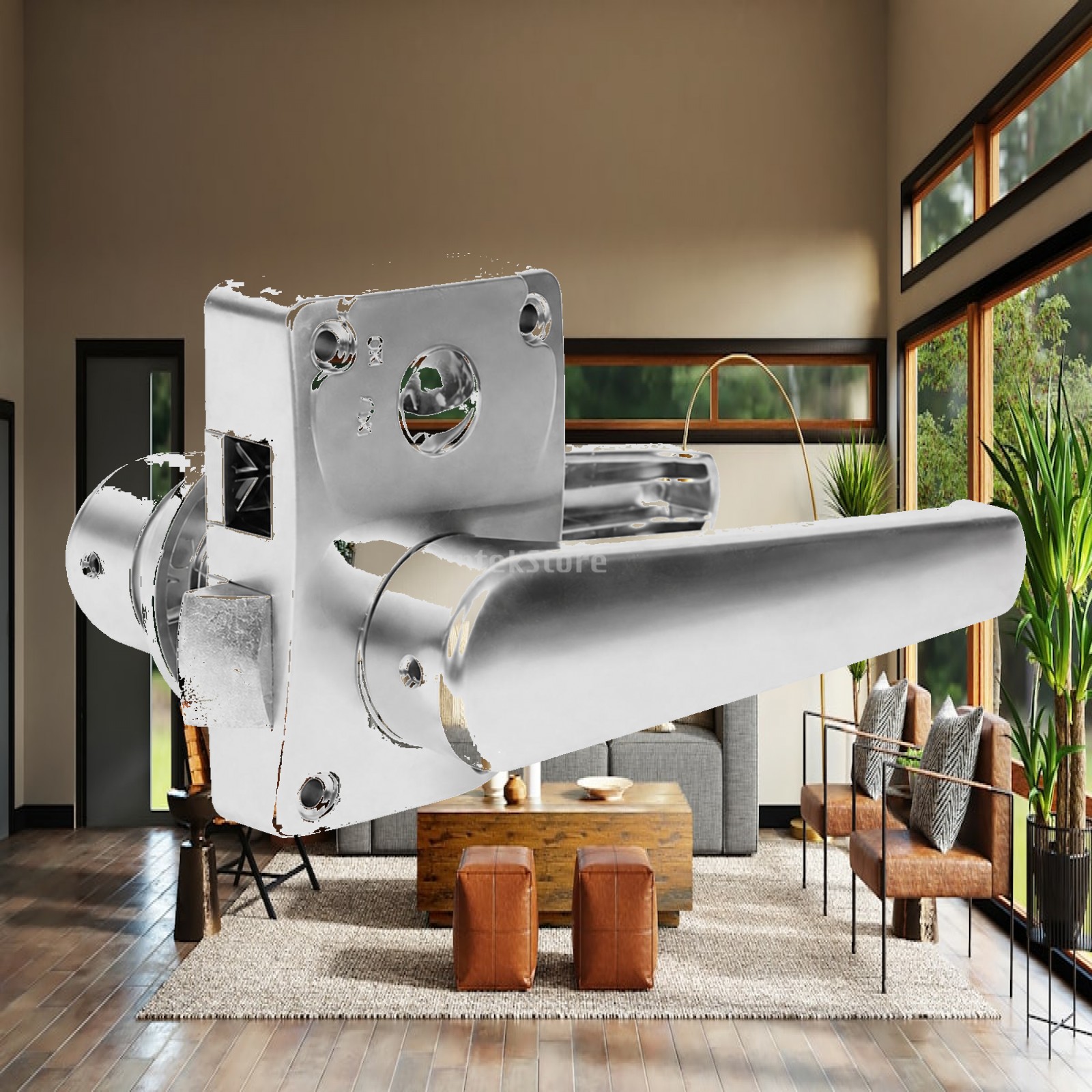 Door Lock - RV-Badezimmertürschloss, kompaktes Reiseanhänger-Badezimmertürschloss, robust, manipulationssicher für
