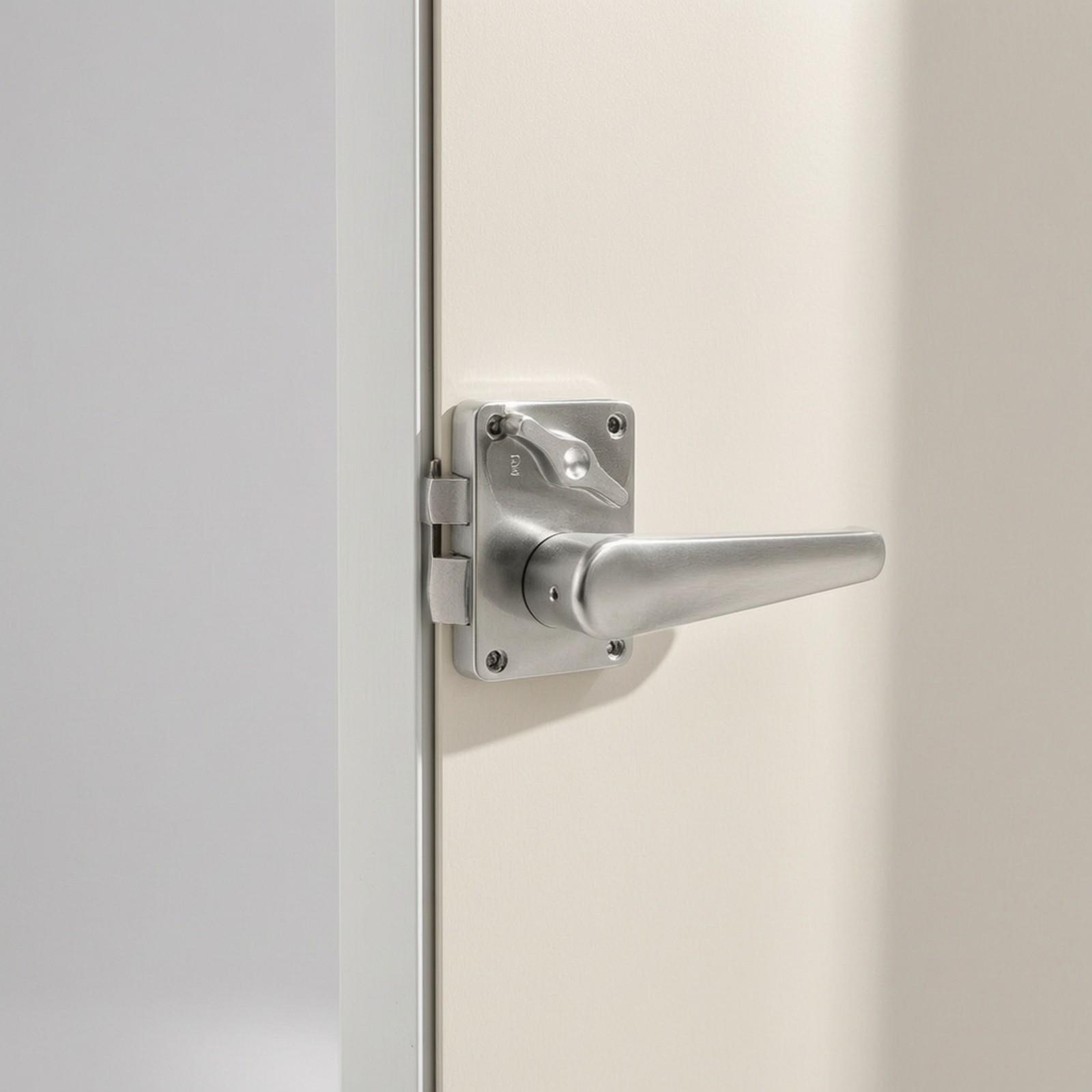 Door Lock - Camper-Waschraum-Türschloss mit glattem ABS-Griff für Wohnmobil-Anhänger-Außentür,