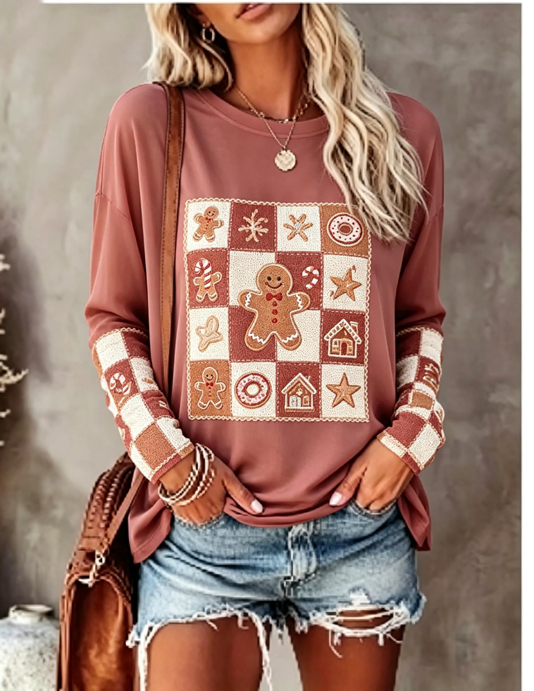 Damen-Langarm-T-Shirt mit Fuch – Wallpaper Bewertung und Preis