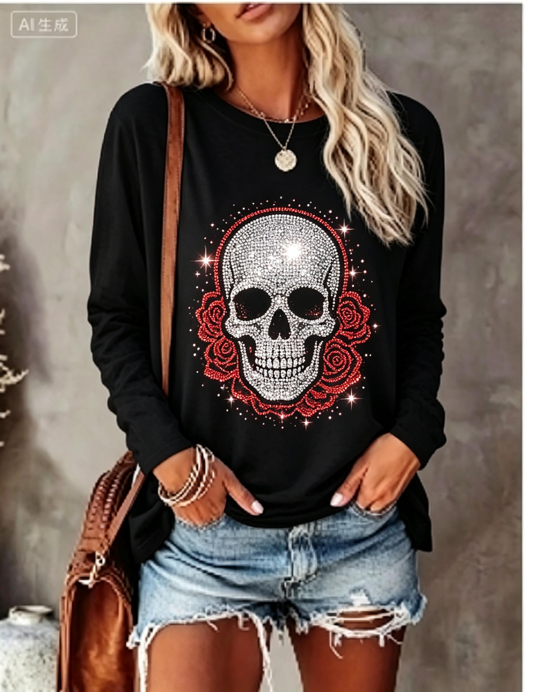 Damen Langarm-T-Shirt mit simu – Wallpaper Bewertung und Preis