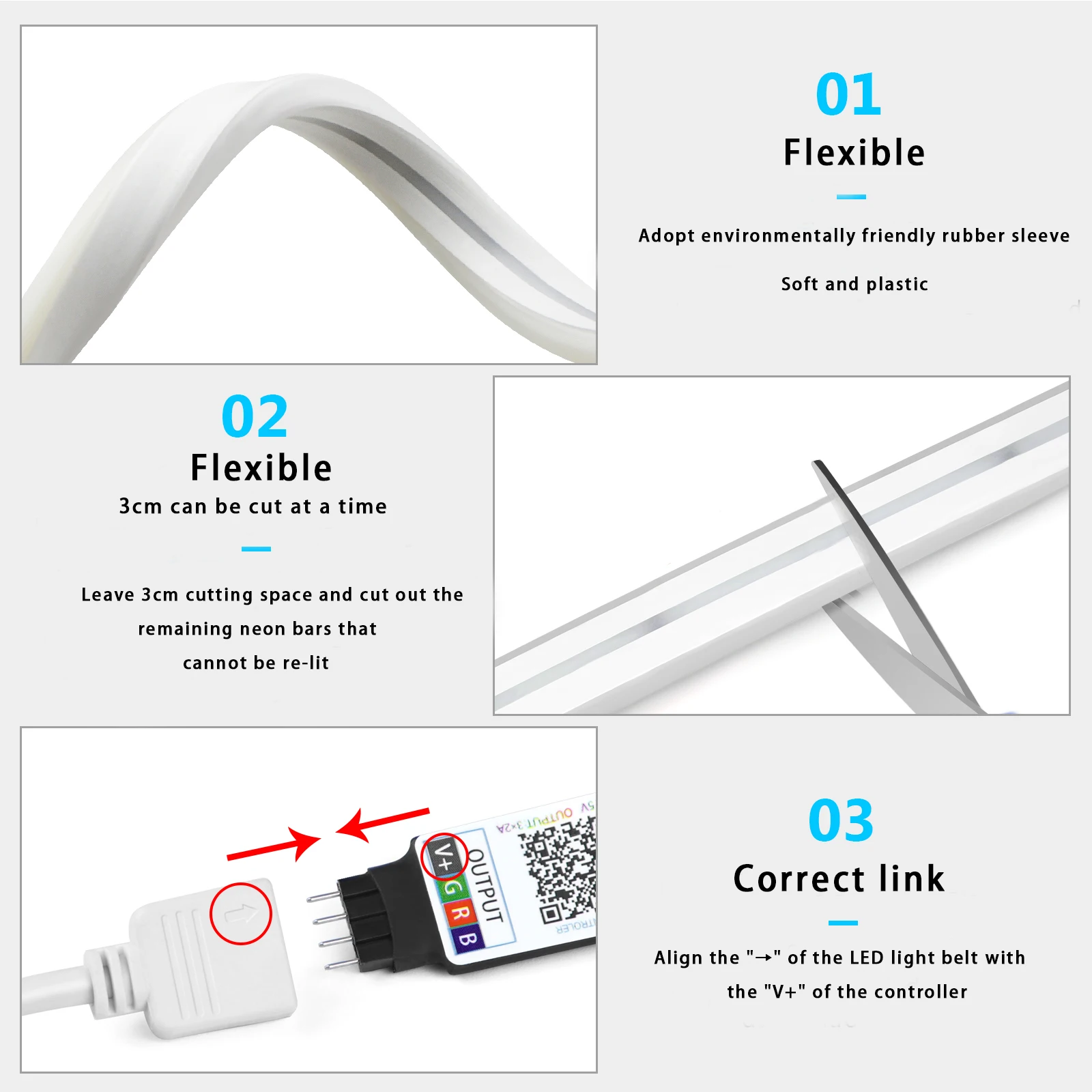 1-5 m RGB LED Neon Streifen Li – Led Strip Lights Bewertung und Preis